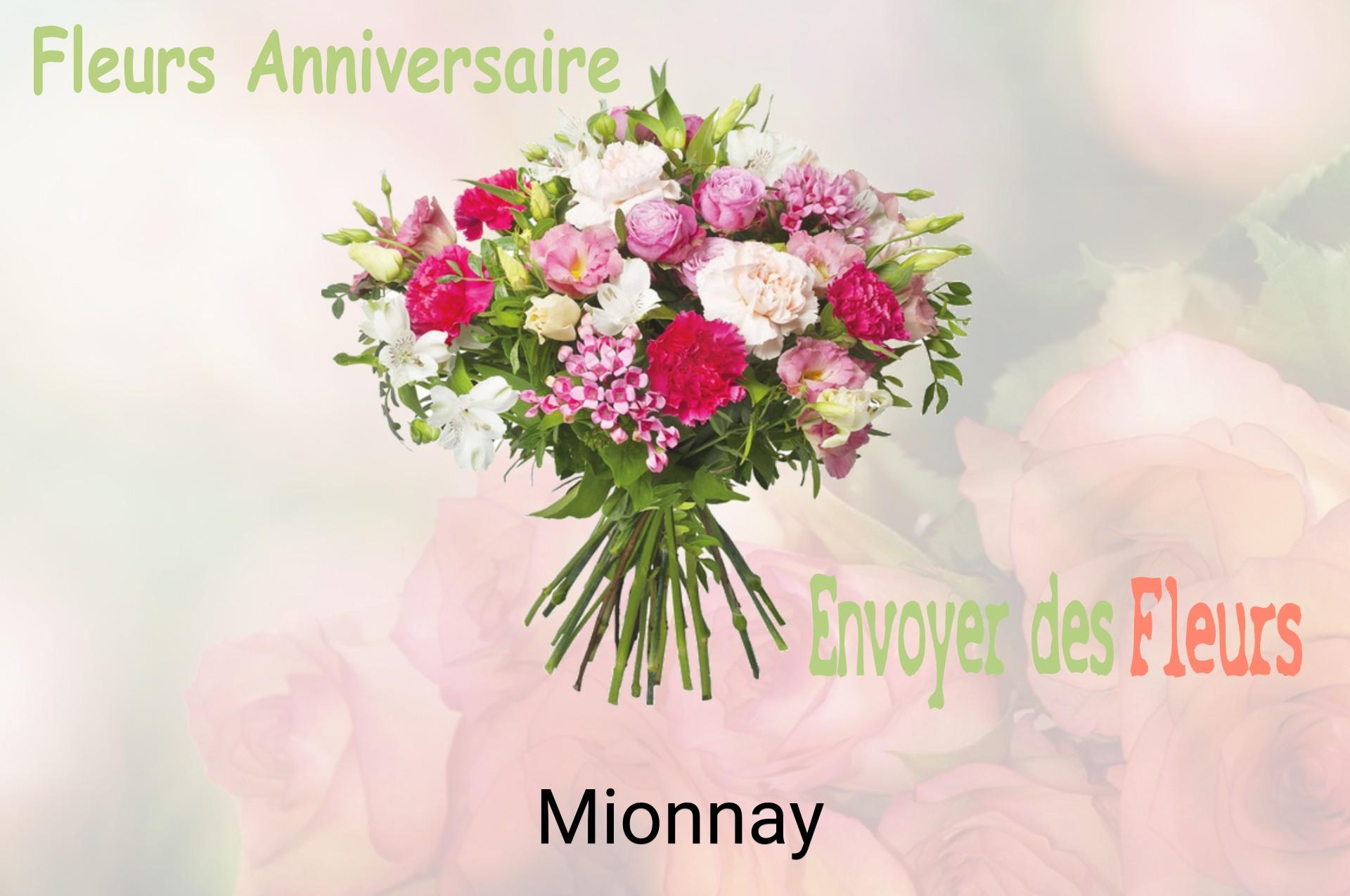 Bouquet de fleurs d’anniversaire livré à Mionnay